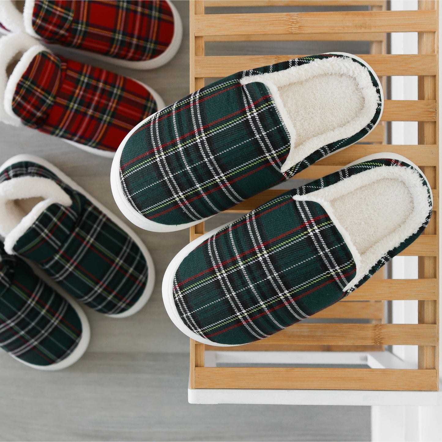 Chaussons Pluffi – Édition Plaid